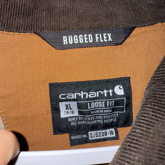 Carhartt Women’s Detroit Jacket with Dark Brown Corduroy Collar - Picture 2 of 8